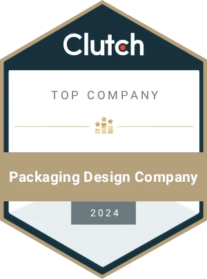 Clutch Top Packaging Design Company 2024 award badge