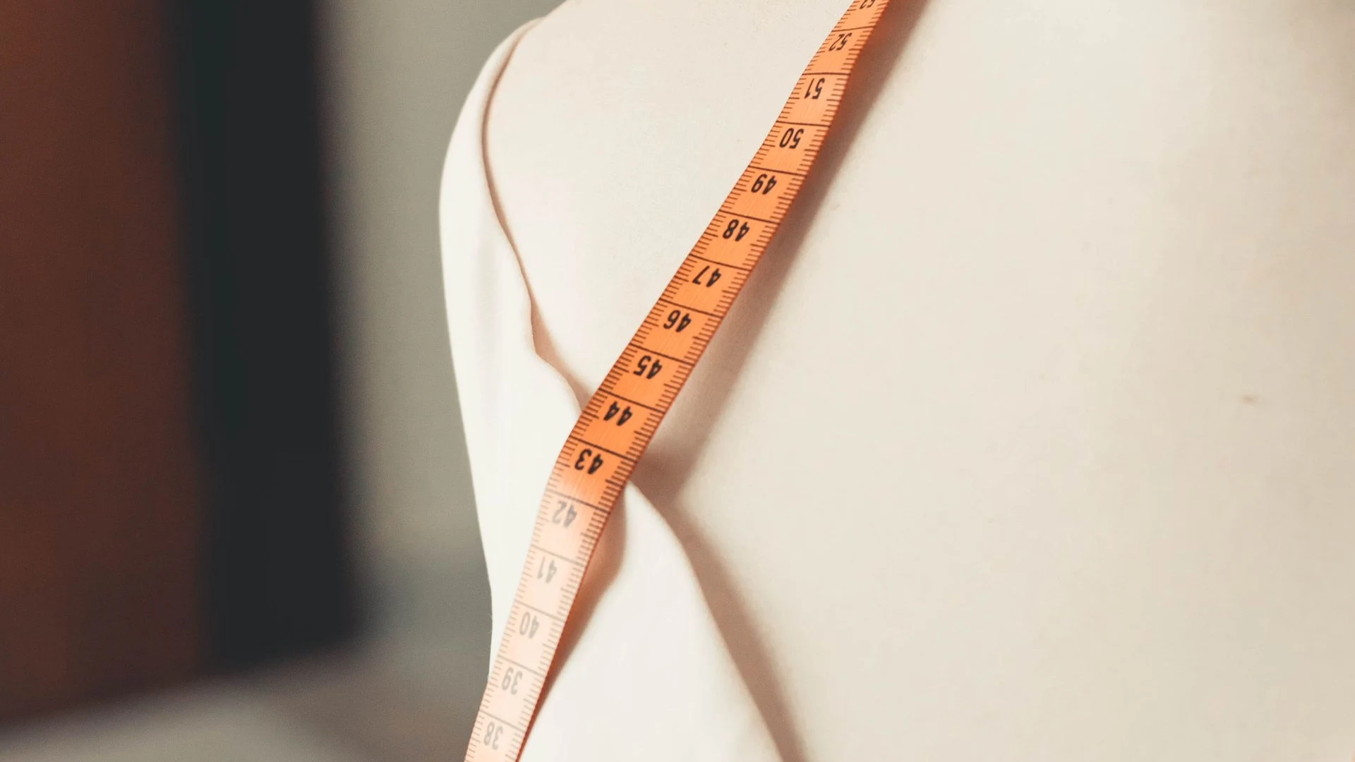 Tape measure on dress form