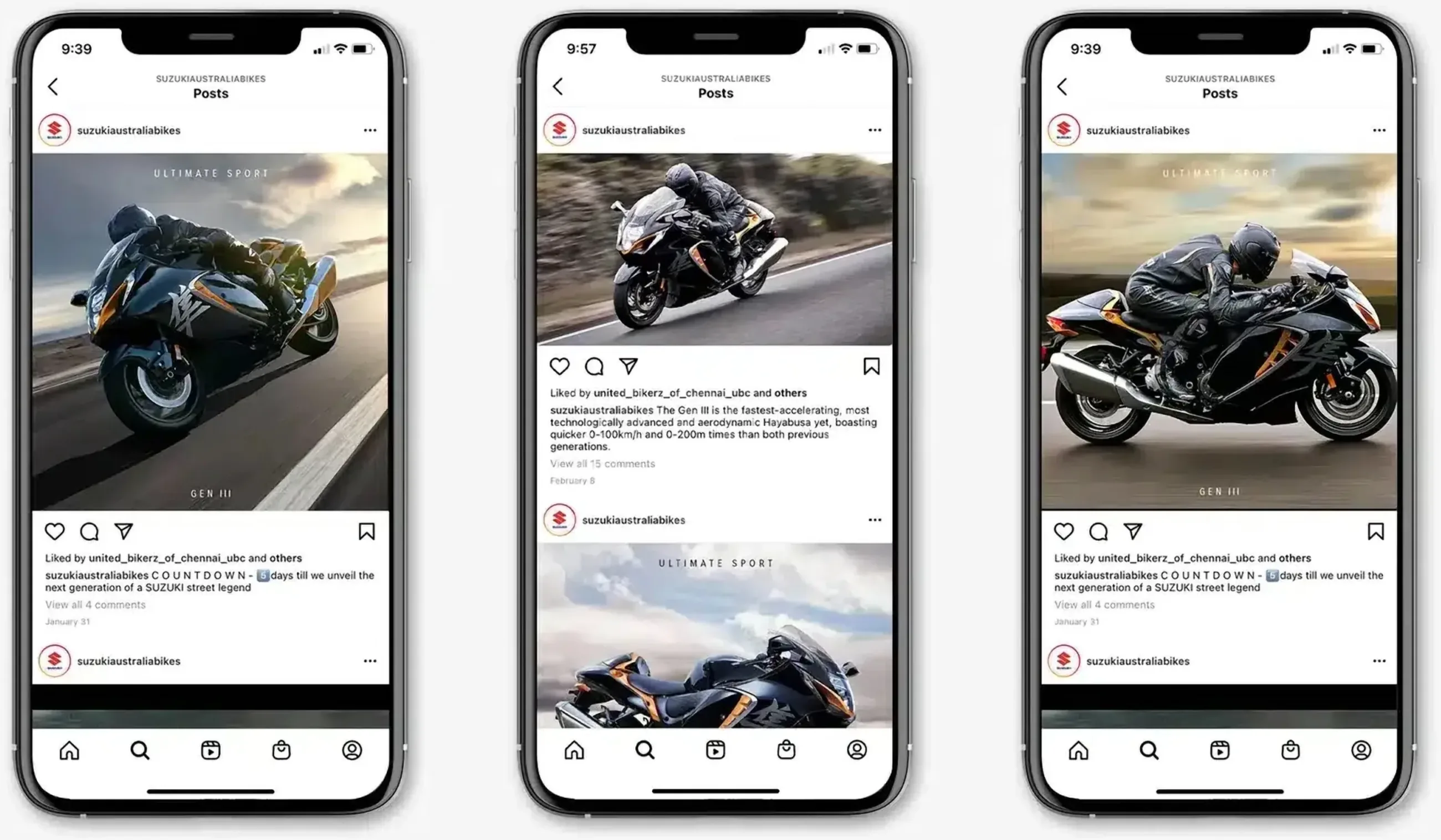 Suzuki Motorcycles, work sample