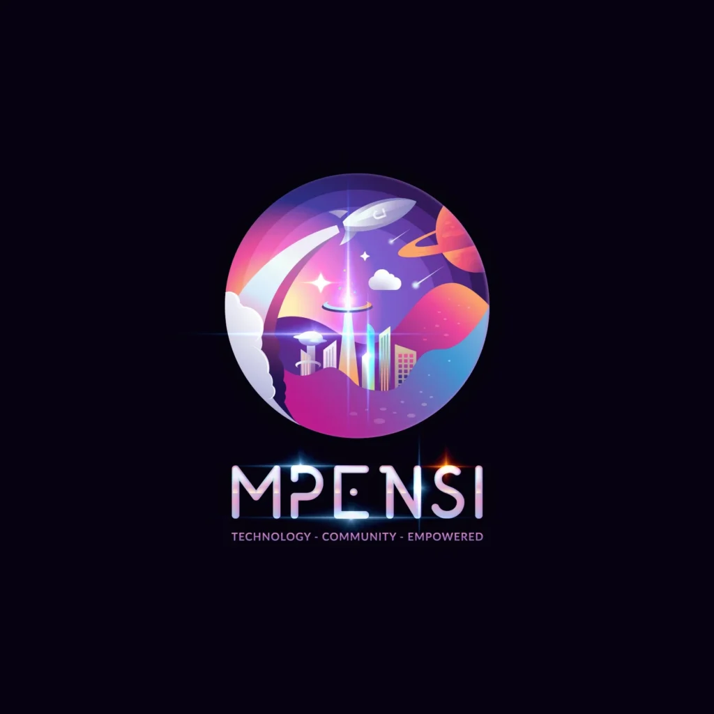 MPENSI Logo in Retro Futuristic Design