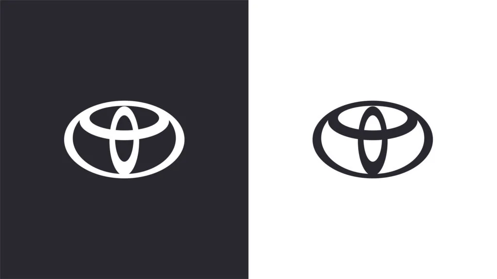 Toyota Logo Black and White Design