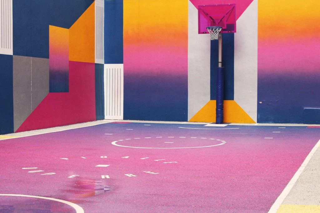 Colourful Basketball Court
